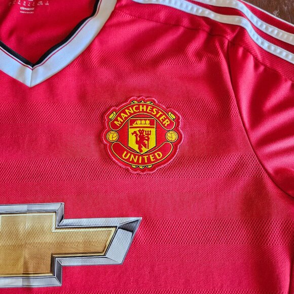 Manchester United 2015-16 Home Jersey Adidas Chevrolet Sponsor Size XL - Picture 2 of 2